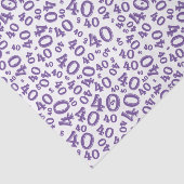 40th誕生日の紫/白の乱数パターン 薄葉紙 (詳細)