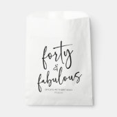40th誕生日の40thパーティー フェイバーバッグ (正面)