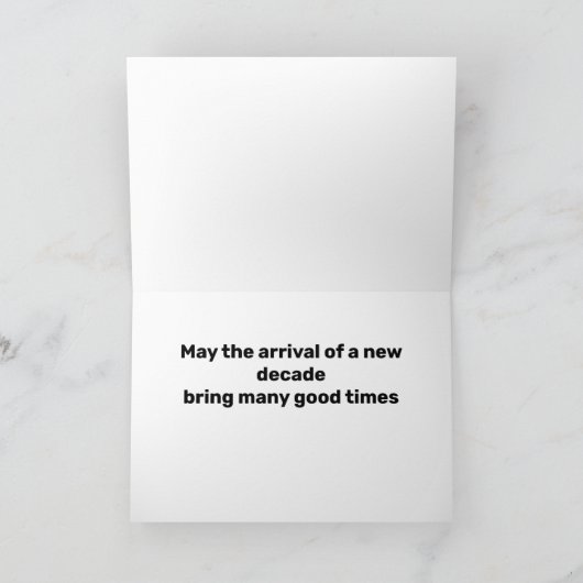 40th誕生日イエロー通りシンボルや象徴名の追加 カード (内部)