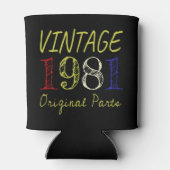 40th誕生日ギフトレトロヴィンテージ1981 缶クーラー (裏面)