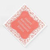 40th誕生日サンゴ/ホワイトランダムパターン40 (コーナー)