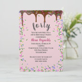 40th誕生日チョコレートアイシング2018 招待状 (スタンド正面)