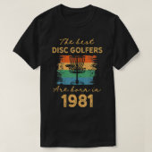 40th誕生日ディスクゴルフギフト1981ターン40ゴルフ tシャツ (デザイン正面)