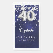 40th誕生日ネイビーブルー銀星 (正面)