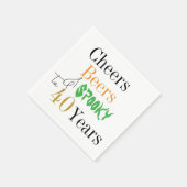 40th誕生日ハロウィーン応援不気味パーティー スタンダードカクテルナプキン (角)