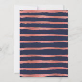 40th誕生日バラ金ゴールドブルートレンディーパーティー 招待状 (裏面)