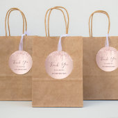 40th誕生日バラ金ゴールド赤面グリッターありがとう ラウンドシール