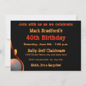 40th誕生日パーティの招待状 – ゴルフ – サイズリング! 招待状 (裏面)