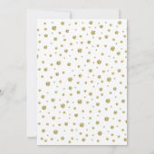 40th誕生日パーティの招待状-金ゴールドと白 招待状 (裏面)