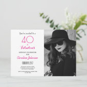 40th誕生日パーティの招待状- 40と素晴らしい 招待状 (スタンド正面)