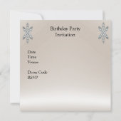 40th誕生日パーティークリームダイヤモンドジュエル 招待状 (裏面)