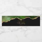 40th誕生日パーティーグリーン金ゴールドゲート ペットボトルラベル (シングルラベル)