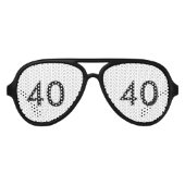 40th誕生日パーティーシェード アビエーターサングラス (正面)