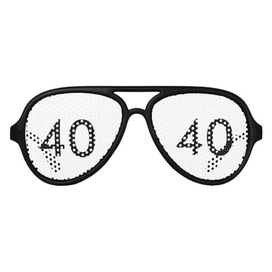 40th誕生日パーティーシェード アビエーターサングラス (正面)