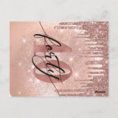 40th誕生日パーティーバラ金ゴールド日付の保存 ポストカード (裏面)