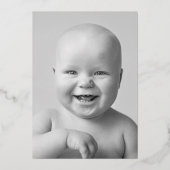 40th誕生日パーティーブラック金ゴールドフォイル写真 箔招待状 (裏面)