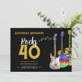 40th誕生日パーティーロックアンドロール 招待状 (スタンド正面)