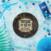 40th誕生日パーティーヴィンテージテーマ ペーパープレート (パーティー)