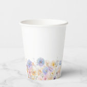 40th誕生日パーティー水彩フローラカスタム 紙コップ (裏面)