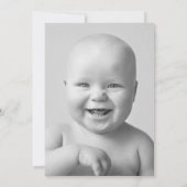 40th誕生日パーティー白黒写真 招待状 (裏面)