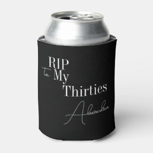 40th誕生日パーティーRIP 30s白黒 缶クーラー