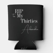 40th誕生日パーティーRIP 30s白黒 缶クーラー (裏面)