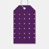 40th誕生日パープル金ゴールドhello 40ネームスクリプト ギフトタグ (裏面)