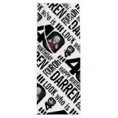 40th誕生日ブラックルック40カスタム写真名 ワインギフトバッグ (裏面)