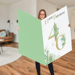 40th誕生日ボタニカルナンバーズグリーン金ゴールドジャンボ カード<br><div class="desc">40thパーソナライズされた誕生日カードトレンディーのリーフ番号包まれた。このジャンボカードは、植物性の金ゴールドを備えた飾40の大きな機能を備え葉ている。ハッピーバースデーは金ゴールドと黒で印刷され、デザインはさらに緑と金ゴールドの（ばちゃばちゃ）跳ねるで完全である。中には単純な金ゴールド番号40があり、緑と金ゴールドで囲ま葉れ、ハッピーバースデーメッセージをmumやパパなどの名前や関係でパーソナライズすることができる。詳しくは当店のデザイン。</div>