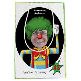 40th誕生日メンズニューおもしろいピエロ叙事詩アメージング ミディアムペーパーバッグ