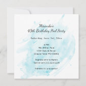 40th誕生日レトロプールパーティの招待状 招待状 (裏面)