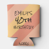 40th誕生日ヴィンテージ1982ストライプのクーラーボックス 缶クーラー (裏面)