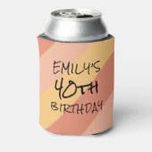 40th誕生日ヴィンテージ1982ストライプのクーラーボックス 缶クーラー (缶裏面)