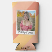 40th誕生日ヴィンテージ1984ストライプのクーラーボックス スリム缶クーラー (正面)