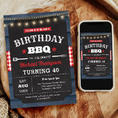 40th誕生日招待状 – バーベキューパーティー 招待状