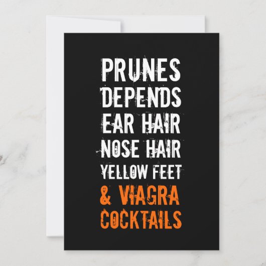 40th誕生日招待状- Geezer 招待状 (正面)