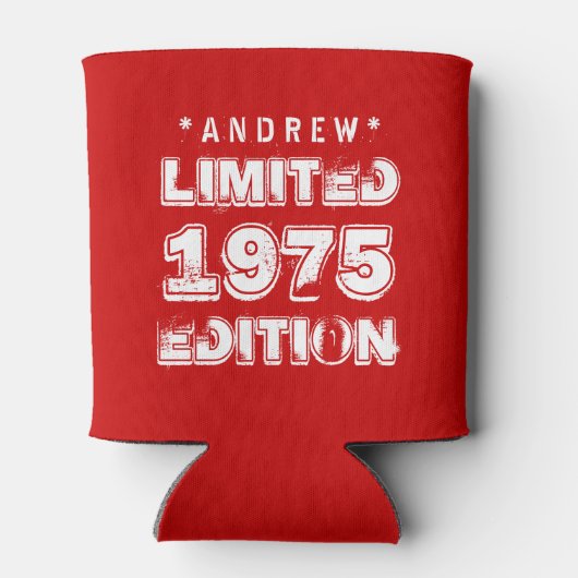 40th誕生日1975または任意の年E28 RED 缶クーラー (裏面)