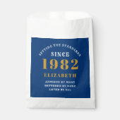 40th誕生日1982エレガント金ゴールド青 フェイバーバッグ (正面)