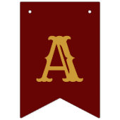 40th誕生日1982赤い金ゴールド名シック バンティングフラッグ (第3の旗)