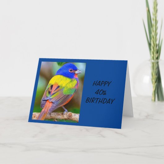 *40th*ノルウェーからの誕生日の願い カード (正面)