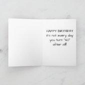 **40TH**特別な人*カード用誕生日 カード (内部)