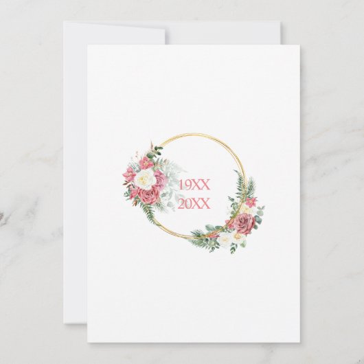 40th 結婚s Rubyバラ記念日 招待状 (裏面)