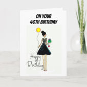 ***40th***誕生日 カード (正面)