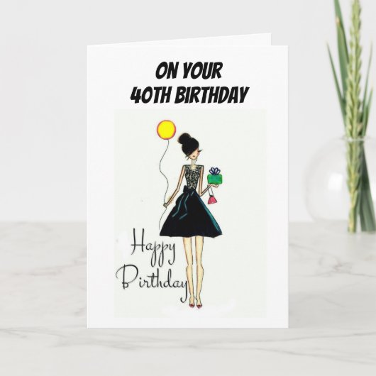 ***40th***誕生日 カード (正面)