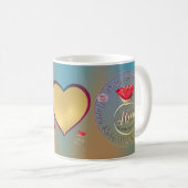 40th, 15th 結婚anniversary Ruby Photo Mug コーヒーマグカップ (正面右)