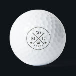 40th 50th 60誕生日ゴルフモノグラムモダン ゴルフボール<br><div class="desc">パパとカスタマイズに最適な贈り物をお探し父祝の日とゴルフをテーマにした40th 50th 60パーソナライズされた誕生日ゴルフモノグラムゴルフデザインと彼の誕生日</div>