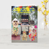 40th、50th、60thカスタマイズ可能誕生日 カード (黄色い花)