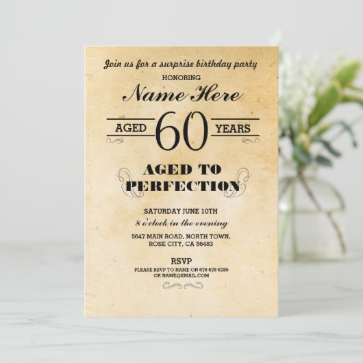 40th 50th 60th 70ANY AGE BIRTHDAY PARTY招待状 招待状 (スタンド正面)