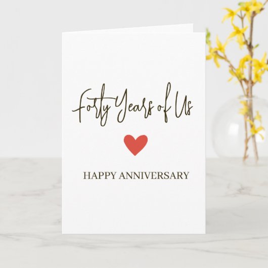 40th Anniversary – Forty Years of Us カード (黄色い花)