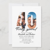 40th Anniversary with Photo Minimalist 招待状 (正面)